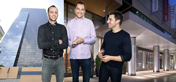 Airbnb founders Joe Gebbia, Nathan Blecharczyk and Brian Chesky
