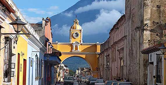 Downtown Antigua in Guatemala
