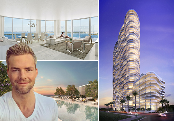 Renderings of the Aria on the Bay penthouse and tower, and Ryan Serhant