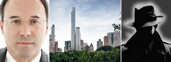 From left: Gary Barnett (Credit: STUDIO SCRIVO) and rendering of Central Park Tower (Credit: New York YIMBY)
