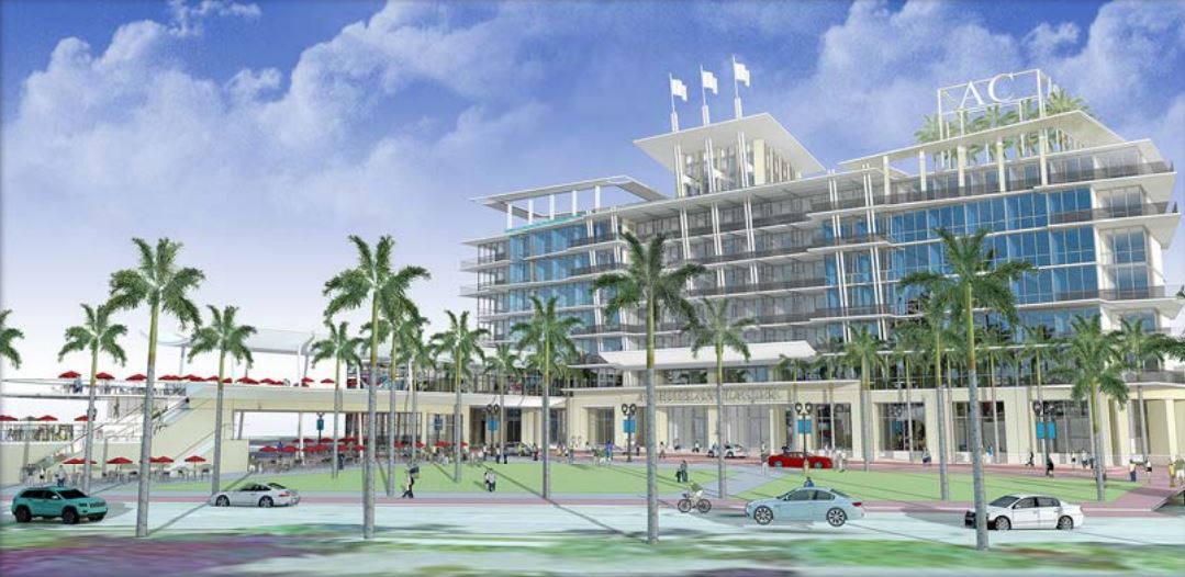 Rendering of planned Marriott AC Hotel, part of planned mixed-use project
