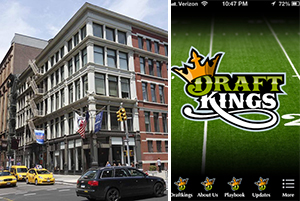400 Lafayette Street in Noho and DraftKings' mobile phone app