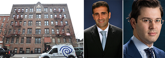 From left: 150 West 140th Street and GFI Realty’s Roni Abudi and Daniel Shragaei