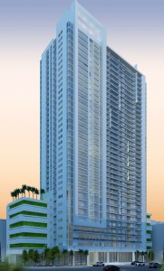 A rendering of the finished Melody tower