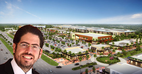 Terra Group President David Martin and a rendering of the firm's Pines City Center project