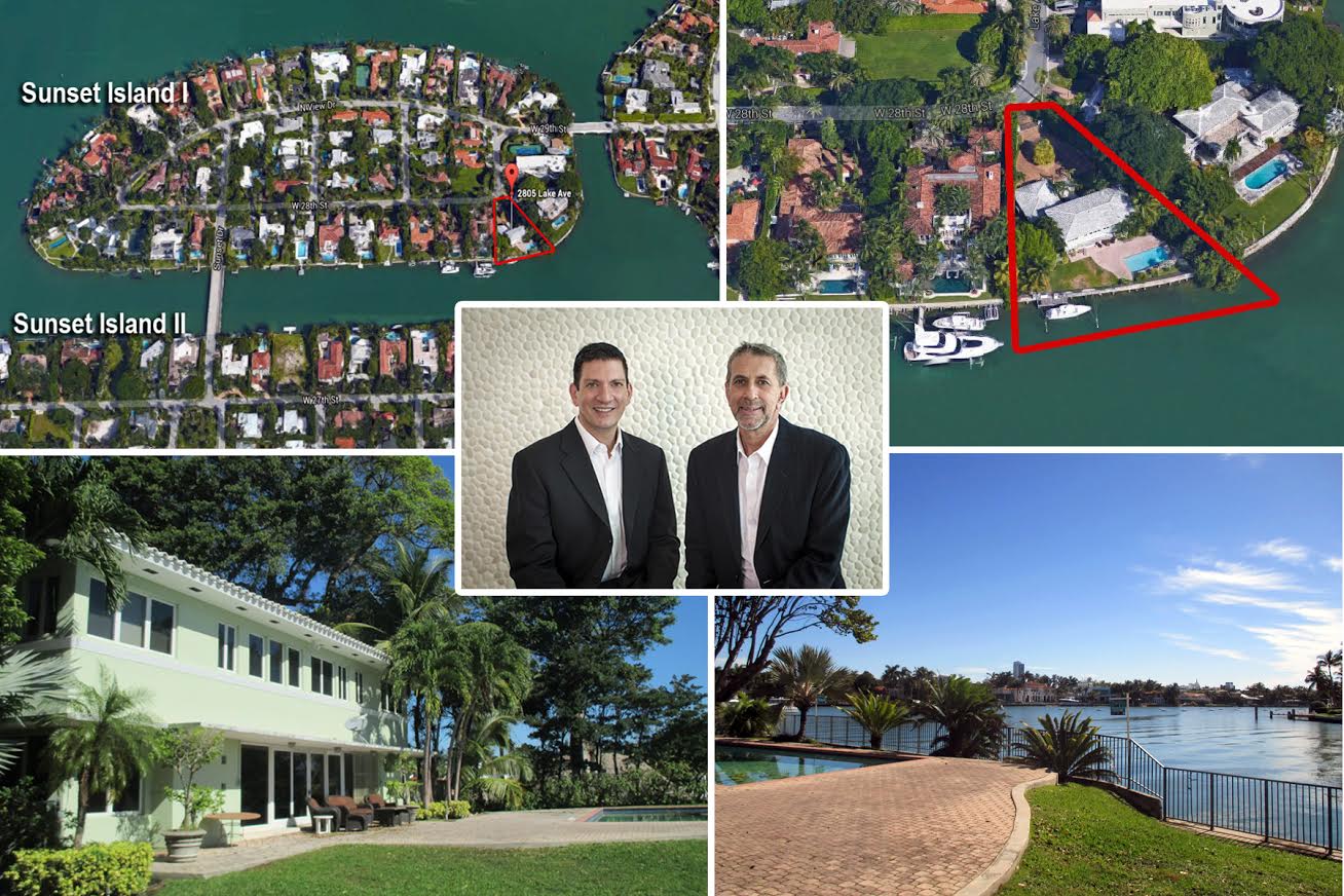 Sunset Island home and listing agents Fabian Garcia Diaz and Allan Keller