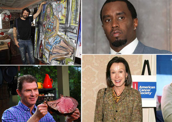 Clockwise from left: Domingo Zapata, Sean Combs, Bobby Flay and Susan Bloomberg