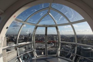 A view from inside the London Eye