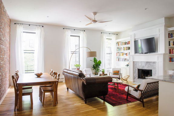 A living room in Fort Greene, Brooklyn, by Nina Etnier.