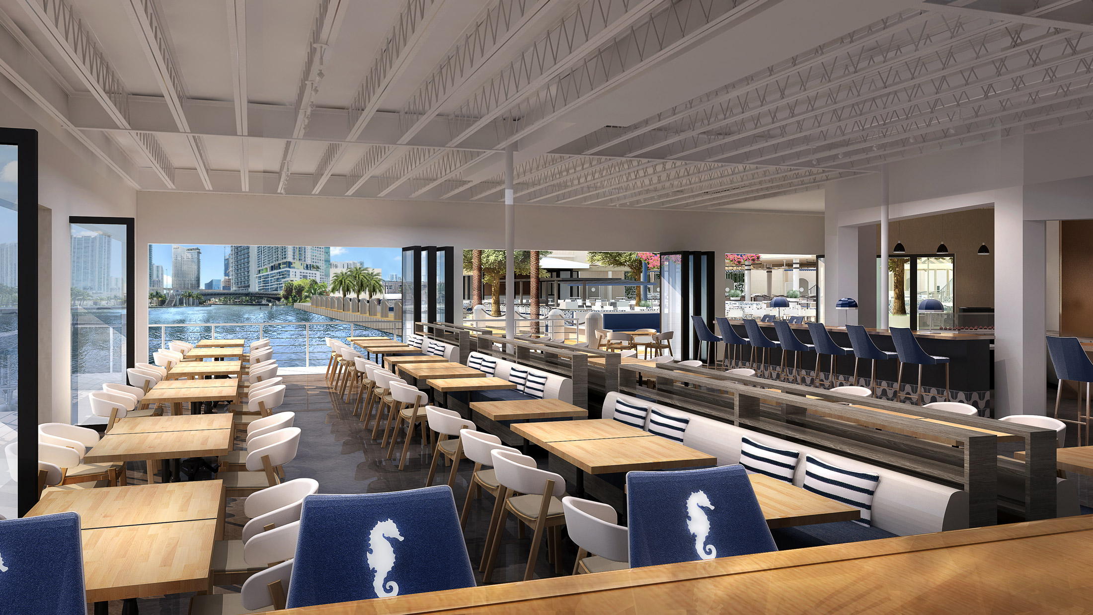 Rendering of interior of River Yacht Club