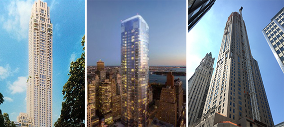 220 Central Park South, 50 West Street and 30 Park Place
