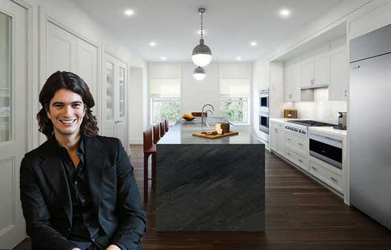 Adam Neumann and penthouse at 33 East 74th Street on the Upper East Side
