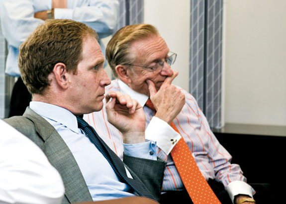 Janno Lieber (left), president of Silverstein Properties, with company head Larry Silverstein