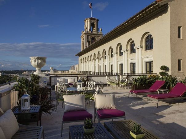 Flagler Club terrace at The Breakers in Palm Beach