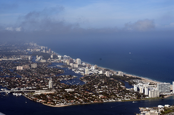 Aerial view of Fort Lauderdale in Broward County