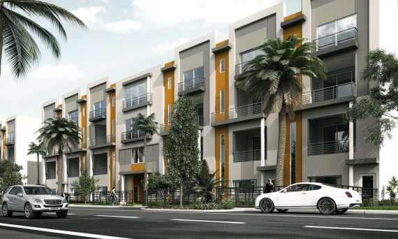 A rendering of the Galleria Lofts townhouse community in Fort Lauderdale