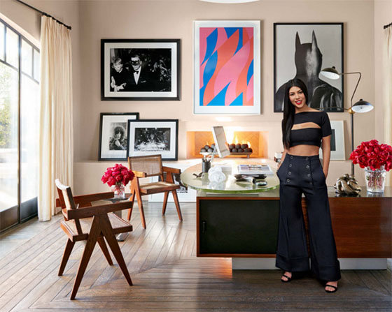 Kourtney Kardashian’s home office in Calabasas (credit: Architectural Digest)