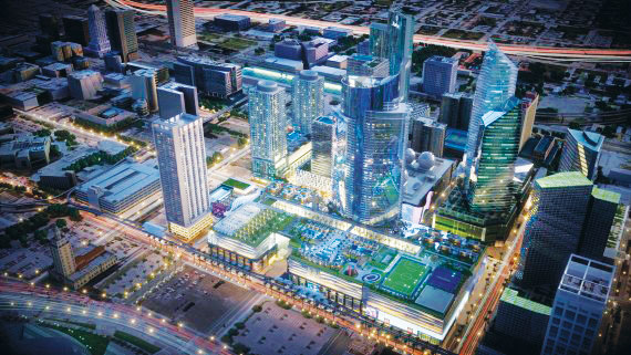 A rendering of Miami Worldcenter, a 27-acre mixed-use development project