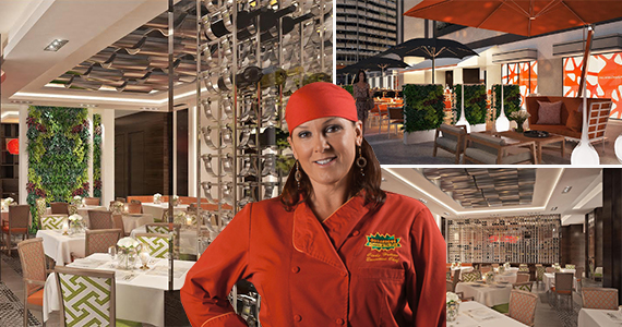 Renderings of Zest and chef Cindy Huston