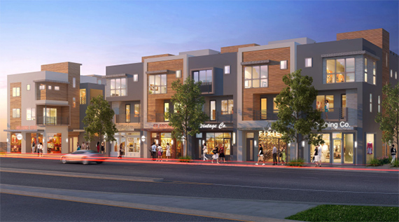 An early rendering of the Eagle Rock homes (subject to change)