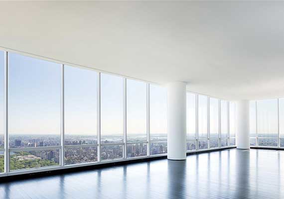 The views from the apartment in One57