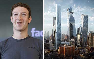 From left: Mark Zuckerberg and Hudson Yards
