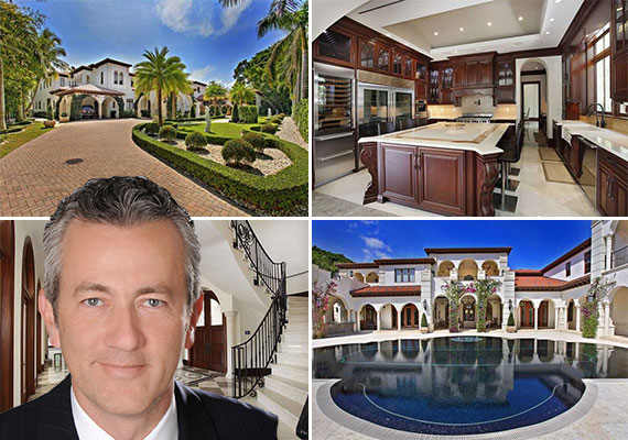 150 Edgewater Drive (Inset: Listing agent Jorge Uribe of ONE Sotheby's International Realty)