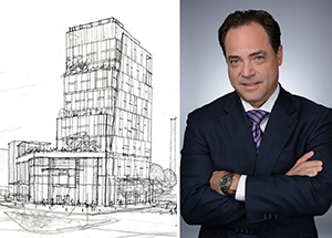A drawing of 4566 Broadway in Washington Heights (credit: LargaVista) and Marcello Porcelli