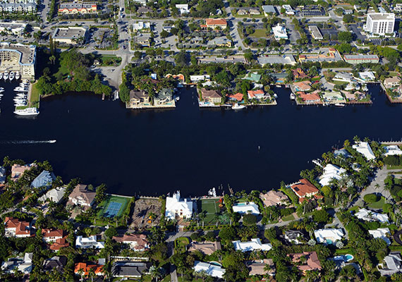 An aerial view of Delray Beach (Credit: WPPilot)