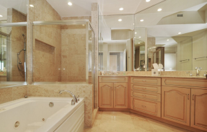 One of the penthouse's 11 bathrooms (Credit: VHT Studios)