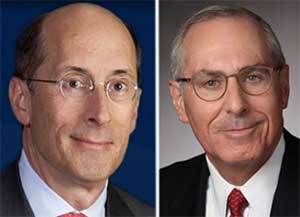From left: Fannie Mae CEO Timothy Mayopoulos and Freddie Mac CEO Donald Layton