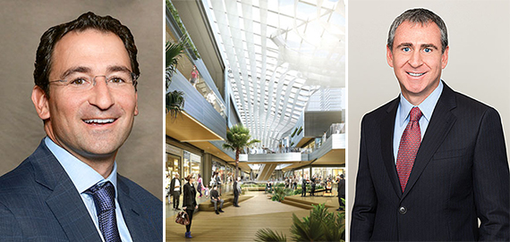 From left: Jonathan Gray, a rendering of the Brickell City Centre Shops and Kenneth Griffin
