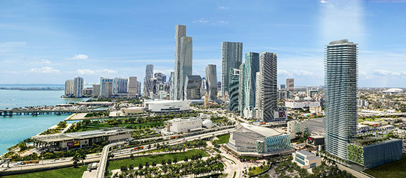 Rendering of downtown Miami in 2018
