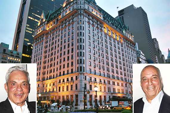 The Plaza Hotel on Central Park South (Inset from left: Simon and David Reuben)