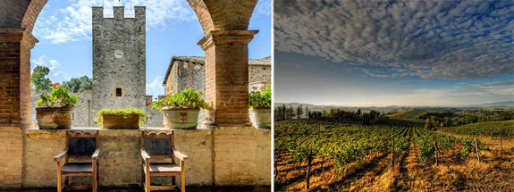 A medieval castle near Siena that comes with a vineyard