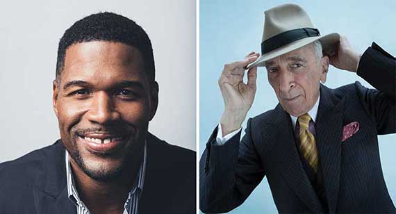 From left: Michael Strahan and Gay Talese (photographed by STUDIO SCRIVO)