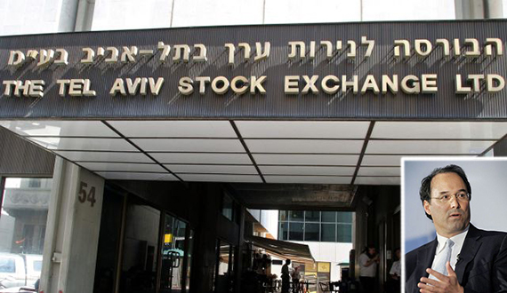 The Tel Aviv Stock Exchange (inset: Gary Barnett)