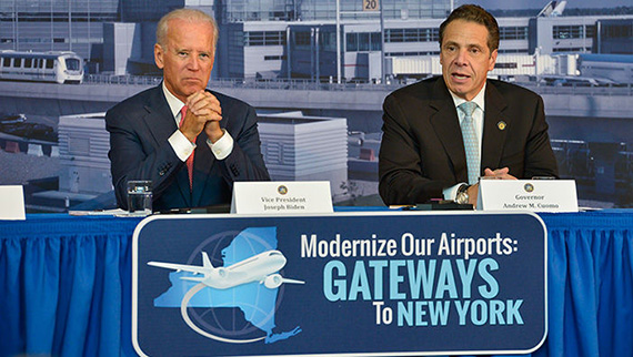 From left: Joe Biden and Andrew Cuomo (credit: Governor's office)
