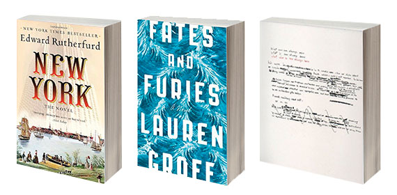 "New York: A novel" by Edward Rutherfurd, "Fates and Furies" by Lauren Groff and "What Will Be Has Always Been" by Richard Saul Wurman