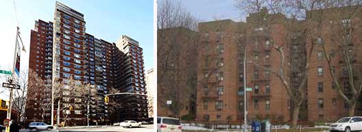 From left: Penn South in Chelsea and Kings Bay II in Brooklyn