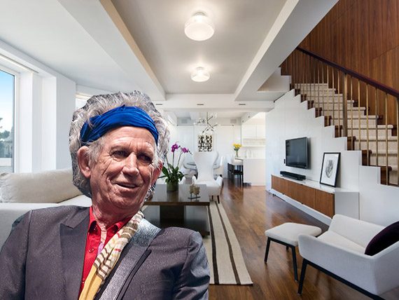 Keith Richards and The 1 Fifth Avenue pad