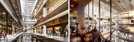 Renderings of the Shops at Hudson Yards (Credit: Related and Oxford)