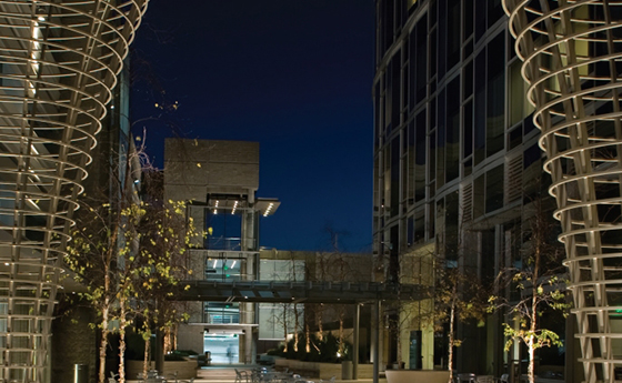 The courtyard at 10250 Constellation Boulevard in Century City