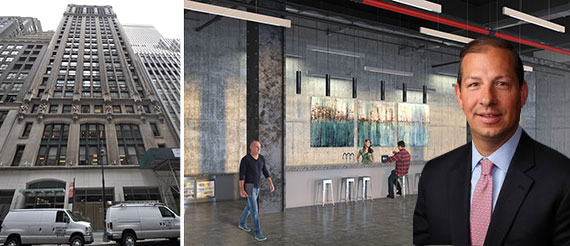 Jason Schwartzenberg, 114 West 41st Street and a rendering of the building's amenity space