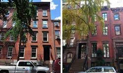 From left: 79 Horatio Street and 58 Morton Street in the West Village