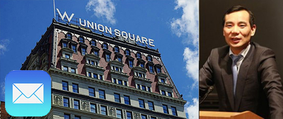 From left: The W Hotel Union Square in Manhattan and Anbang's CEO Wu Xiaohui