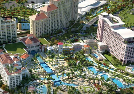 Aerial view of Baha Mar project in the Bahamas