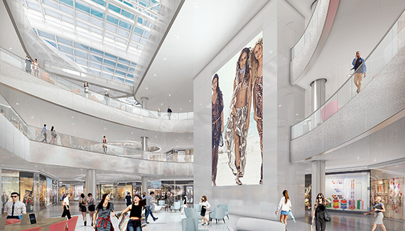 A rendering of the remodeled Beverly Center (credit: Business Wire)