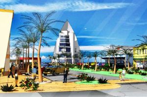 Rendering of Sooner Investment Group's planned mixed-use development at Port Canaveral
