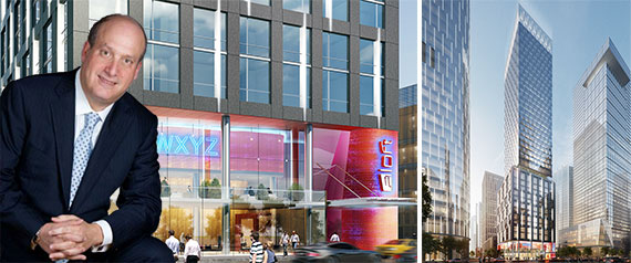 David Marx and renderings of 450 11th Avenue in Hudson Yards (credit: DSM Design Group)